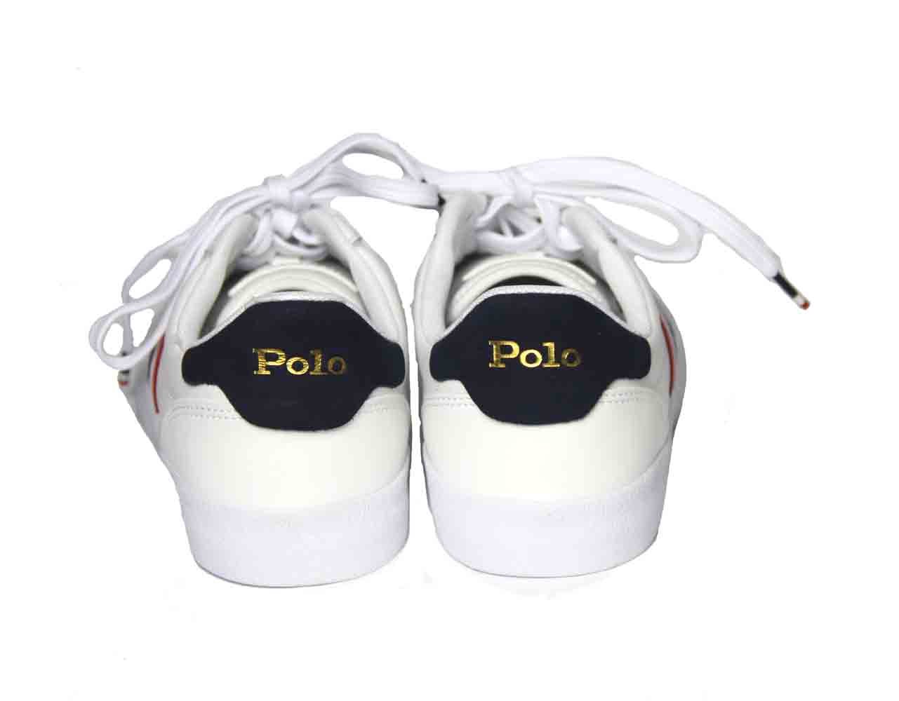 Polo Ralph Lauren Court VLC Shoes Sneakers White Sport Leather Men's Size 9 M