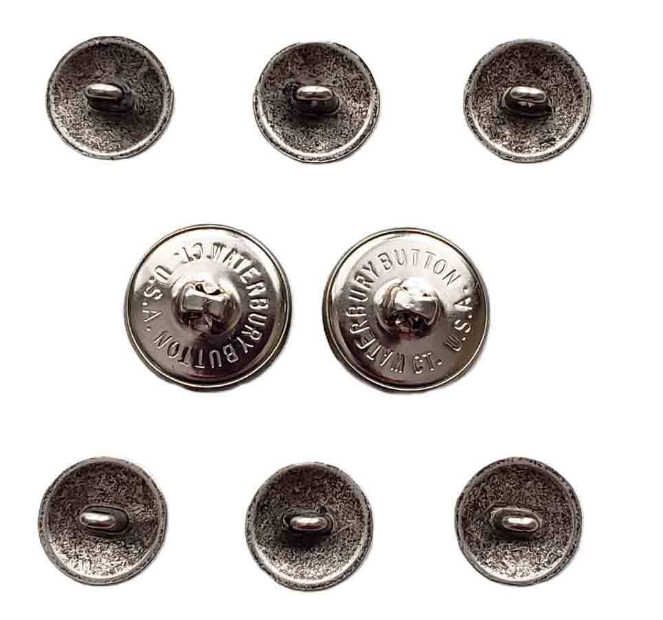 Rare Vintage Delta Airlines by Waterbury Blazer Buttons Set Airplane Silver Gray